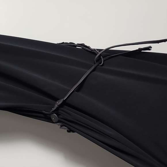 BCBGMaxAzria Black Twisted Racerback Bodycon Dress With Belt Size XSmall - Picture 5 of 15